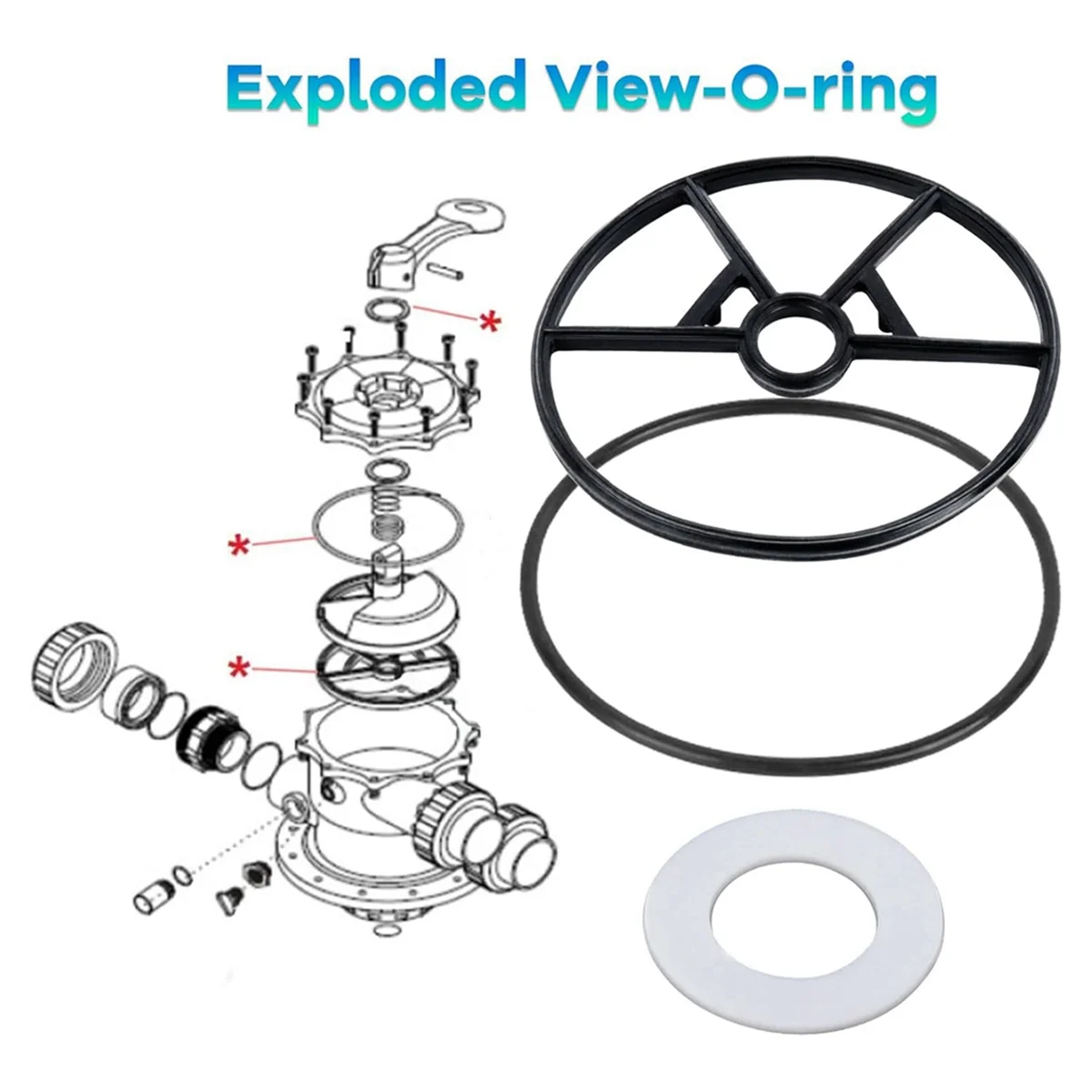 A57T Spider Gasket Kit Pool Sand Filter Valve Seal Gasket Parts for Hayward Sp0714t Vari-Flo XL Valve and SPX0714CA