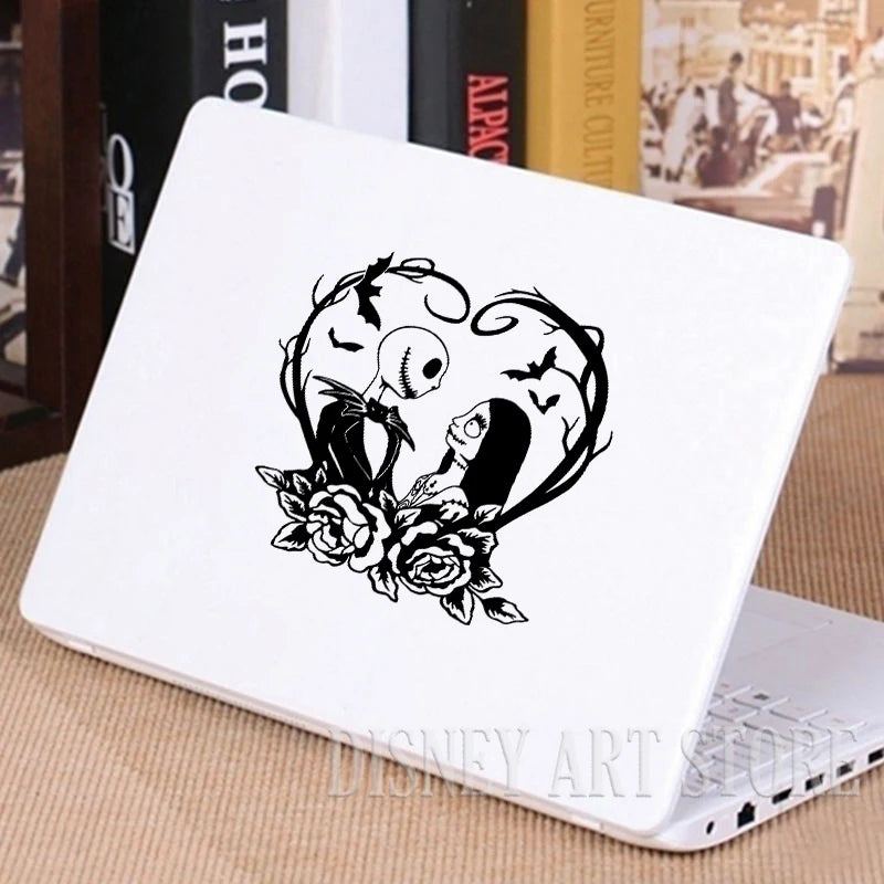 Jack and Sally Vinyl Art Sticker Car Window Bumper Decor, Graphic New Decal Jack Sally Love Stickers For Laptop Halloween Gift