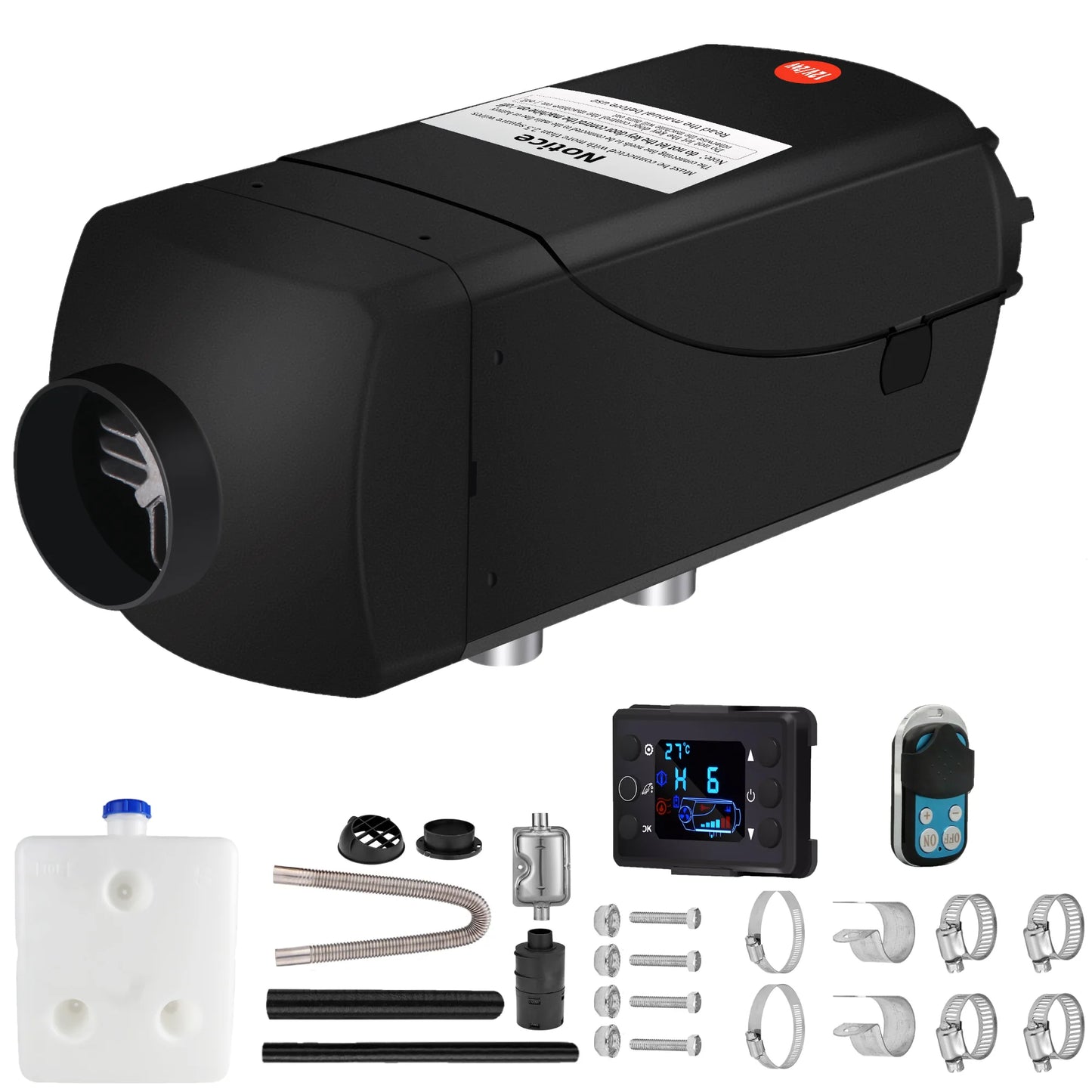 2000W Parking Heater 12/24V 2KW Portable Diesel Heater Automatic Altitude Adjustment Diesel Air Heater for Car SUV Van RV Boat