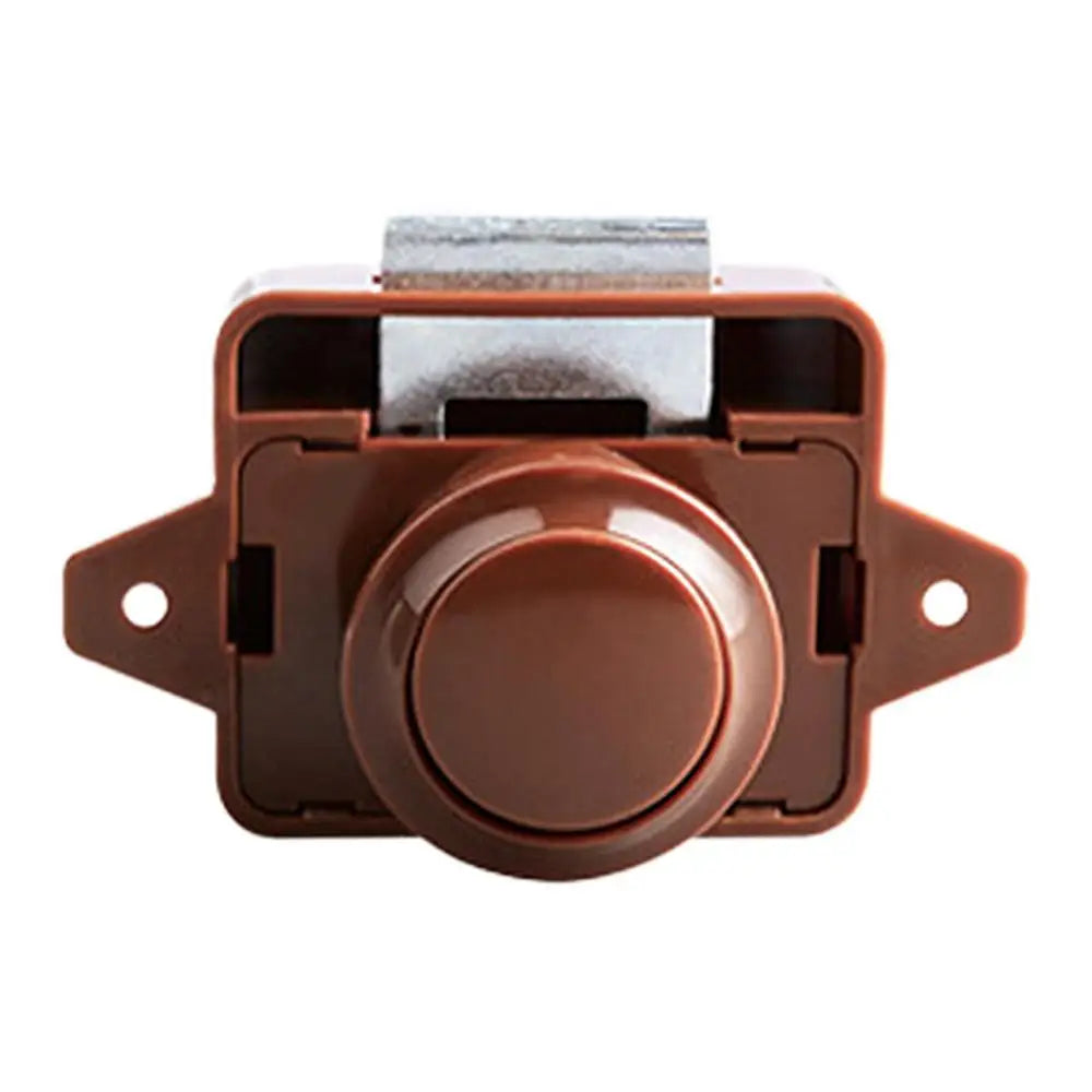 Keyless RV Push Cabinet Locks Cabinet Door Catches Locks Drawer Keyless Zinc Alloy Button For RVs Camper Van Caravan Motorhome