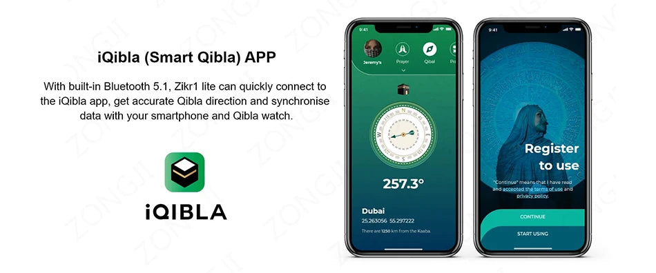 IQibla Smart Zikr Rings Tasbih Tally Intelligent Digital Counter for Muslims Praise 5 Prayer Time Electronic Vibration Reminder