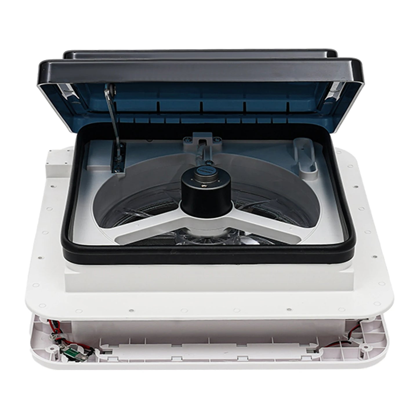 12V Caravan Ventilation Skylight RV Fan Vent Camper Exhaust Fan Shower Roof 280x280mm with LED Light