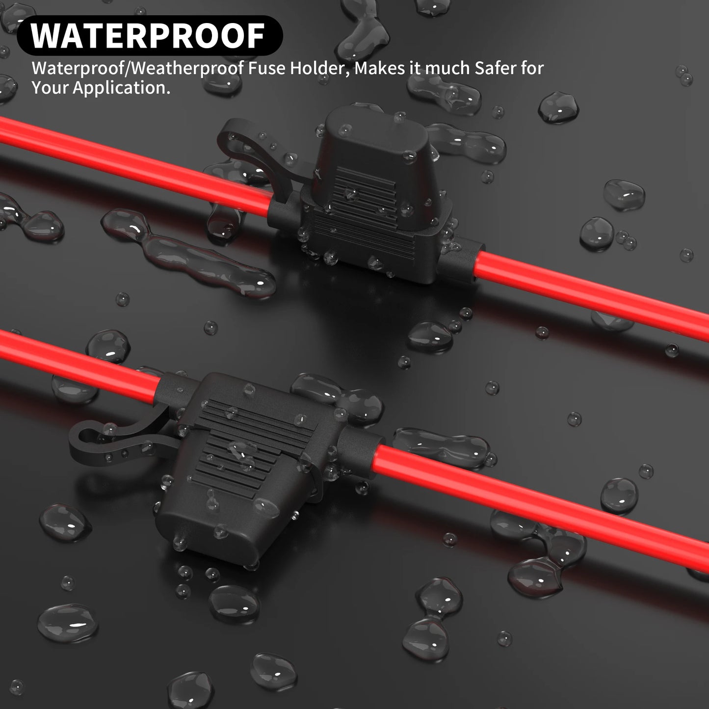 DaierTek 5PCS 18 Gauge Fuse Holder 12V for ATC/ATO Blade Fuse Inline Fuse Holder 12V with 18 AWG Wires with 10A 15A Fuse Car