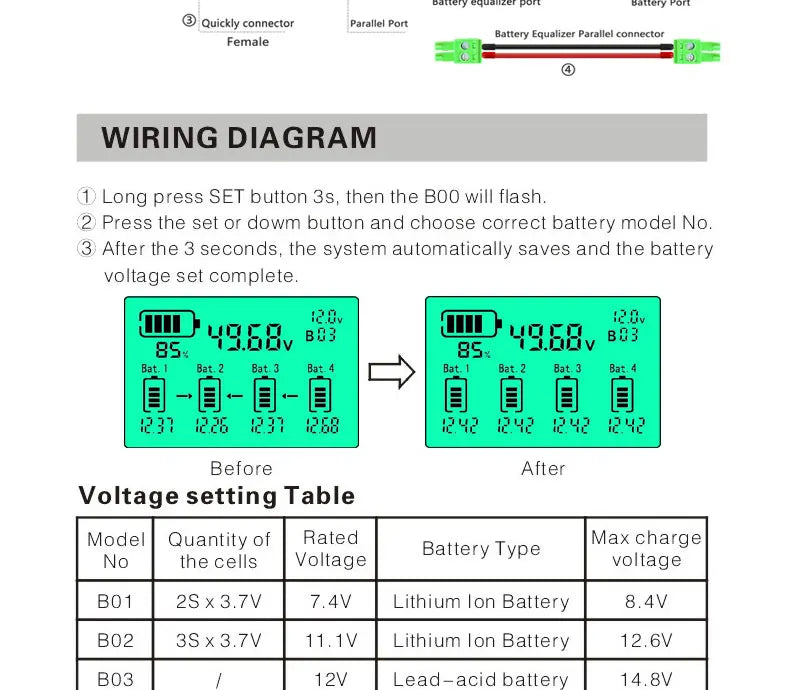 MAZAVA  PLC-10 HX02 Battery Balancer  2S 4S 12V 24V 36V 48V 96A ctive LCD Lead Acid Li li-ion LiFePO4 Battery Equalizer Monitor
