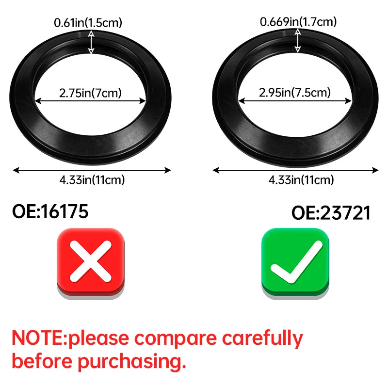 Rubber Toilet Seal for RV Cassette Waste Tank Universal Gasket Ring for Camper Caravan, Portable Toilets