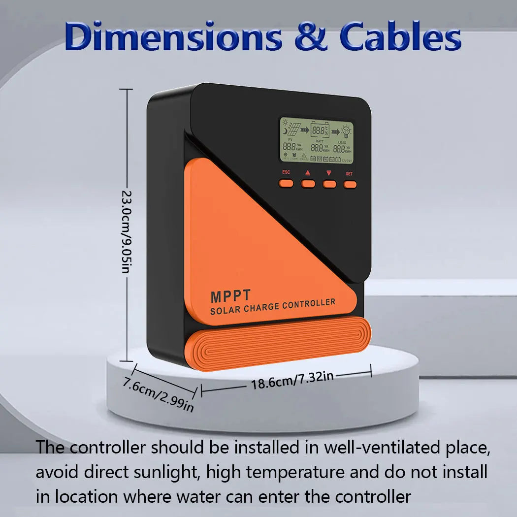 Y&H MPPT Solar Charge Controller 20A 40A 60A 12V 24V for GEL SLD FLD LI Battery Voltage Regulator MAX PV Input 50 ro 100V