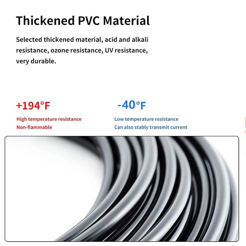 1Pair of Solar Extension Cables with Pair of Male and Female Connectors 10/12/14/16AWG Tinned Copper Solar Cables for PV Systems
