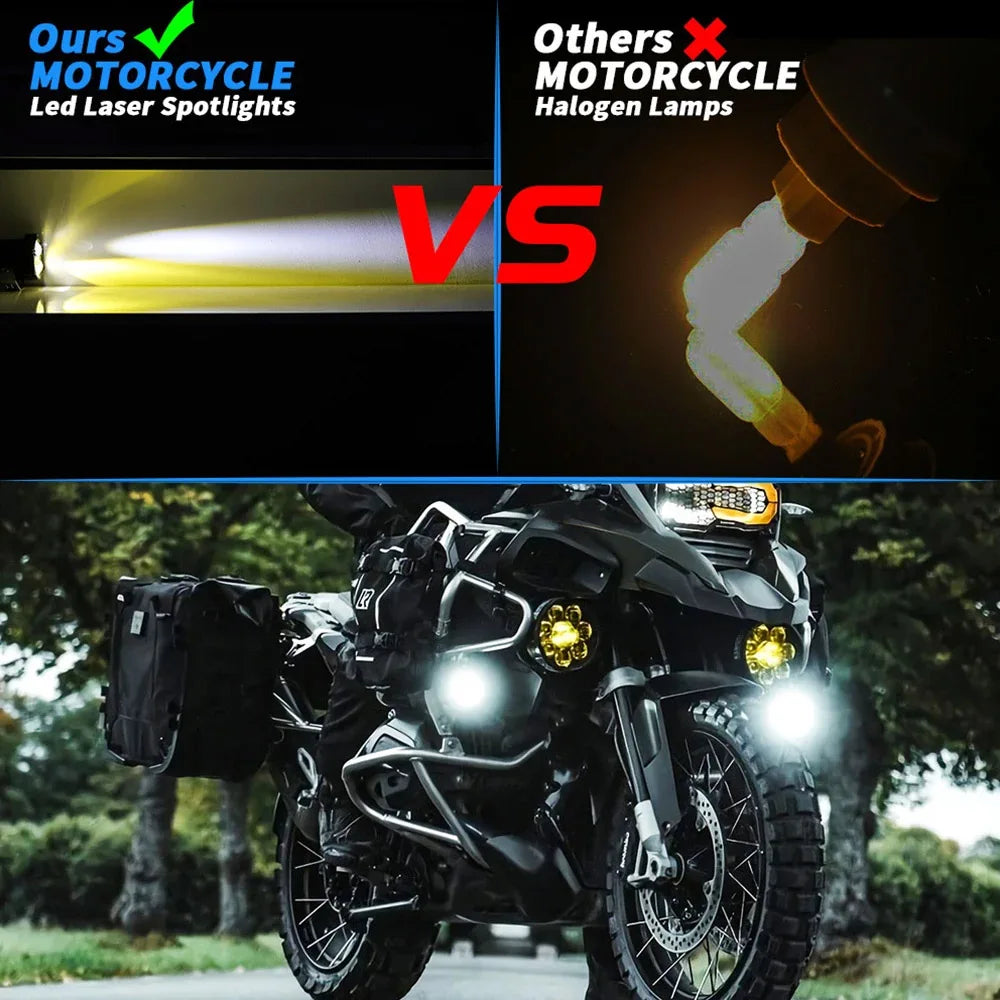 3''Laser Headlights for Wrangler High Beam Laser Spotlights Super Penetrating Fog Lights for Vehicles Truck Motorcycle 6000K