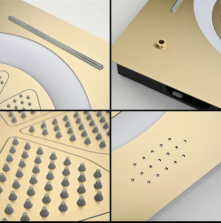 M Boenn Temperature Display Shower System Set Concealed Thermostatic Mixer Bathroom Music Shower Head Lavish Rainfall Experience