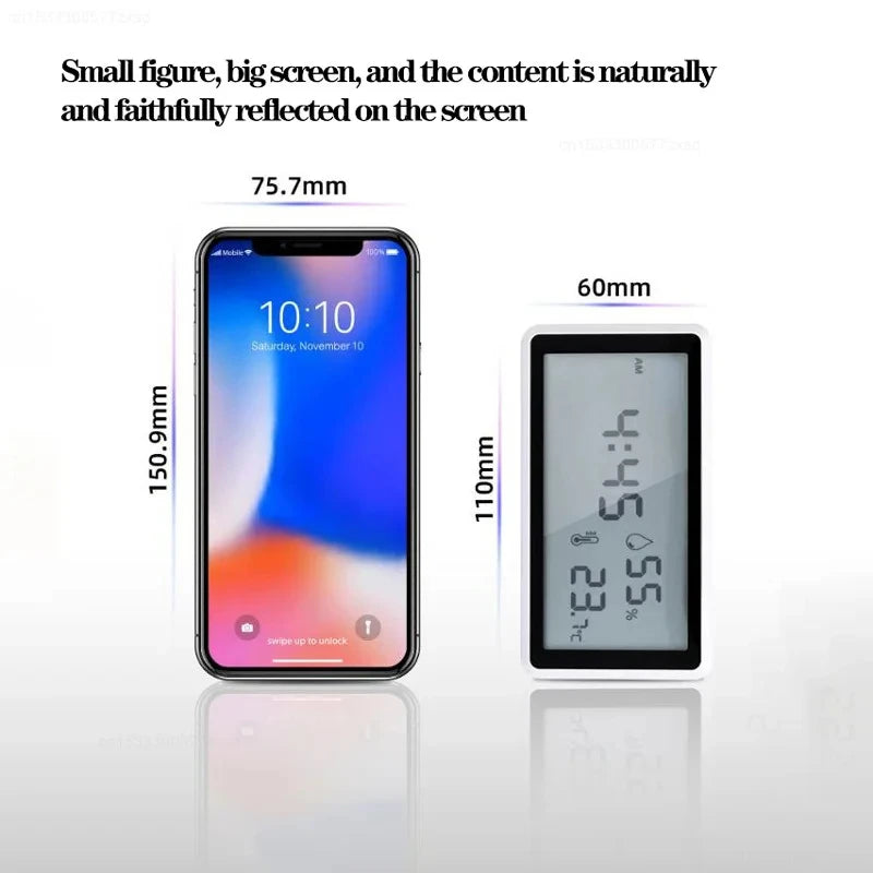 Xiaomi Electronic Thermometer Hygrometer Weather Station for Home Indoor High Precision with Table Clock Temperature Controller