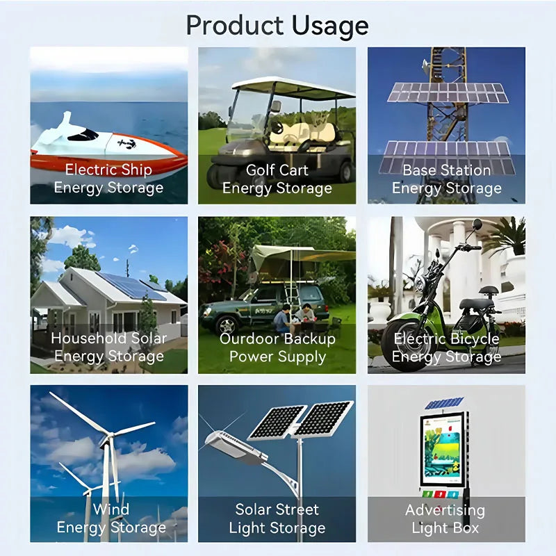 Lifepo4 Battery 3.2V 340Ah lithium iron phosphate rechargeable battery with 10000 cycles DIY 12V 24V 48V RV EV Golf Cart Solar