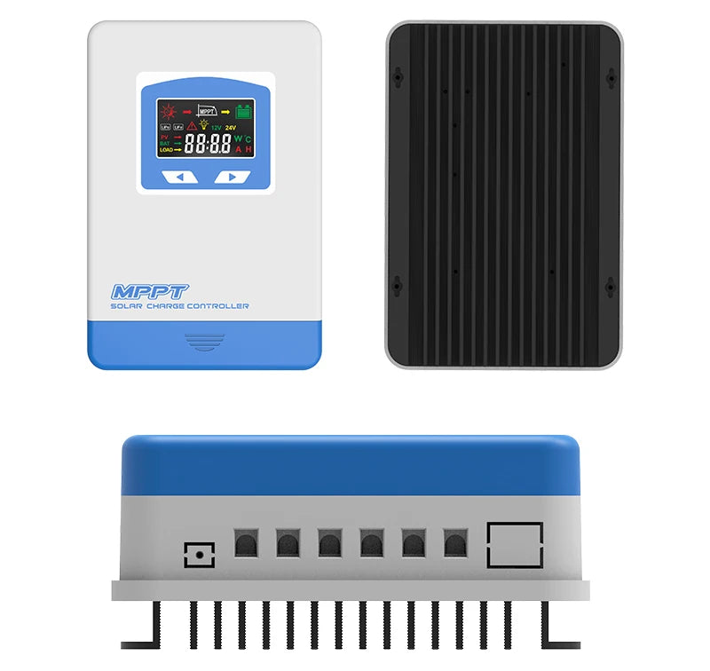 MPPT Solar Charge Controller 20A 30A 40A 60A 12V 24V Auto Battery Charger Input 100VDC Solar Panel Regulator LCD Display