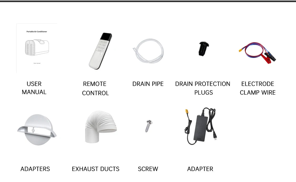 Portable Air Conditioner AC 110V 220V 5200BTU Cold and Warm Clean Air Safety Truck Conditioner for Caravan,Camper Accessories