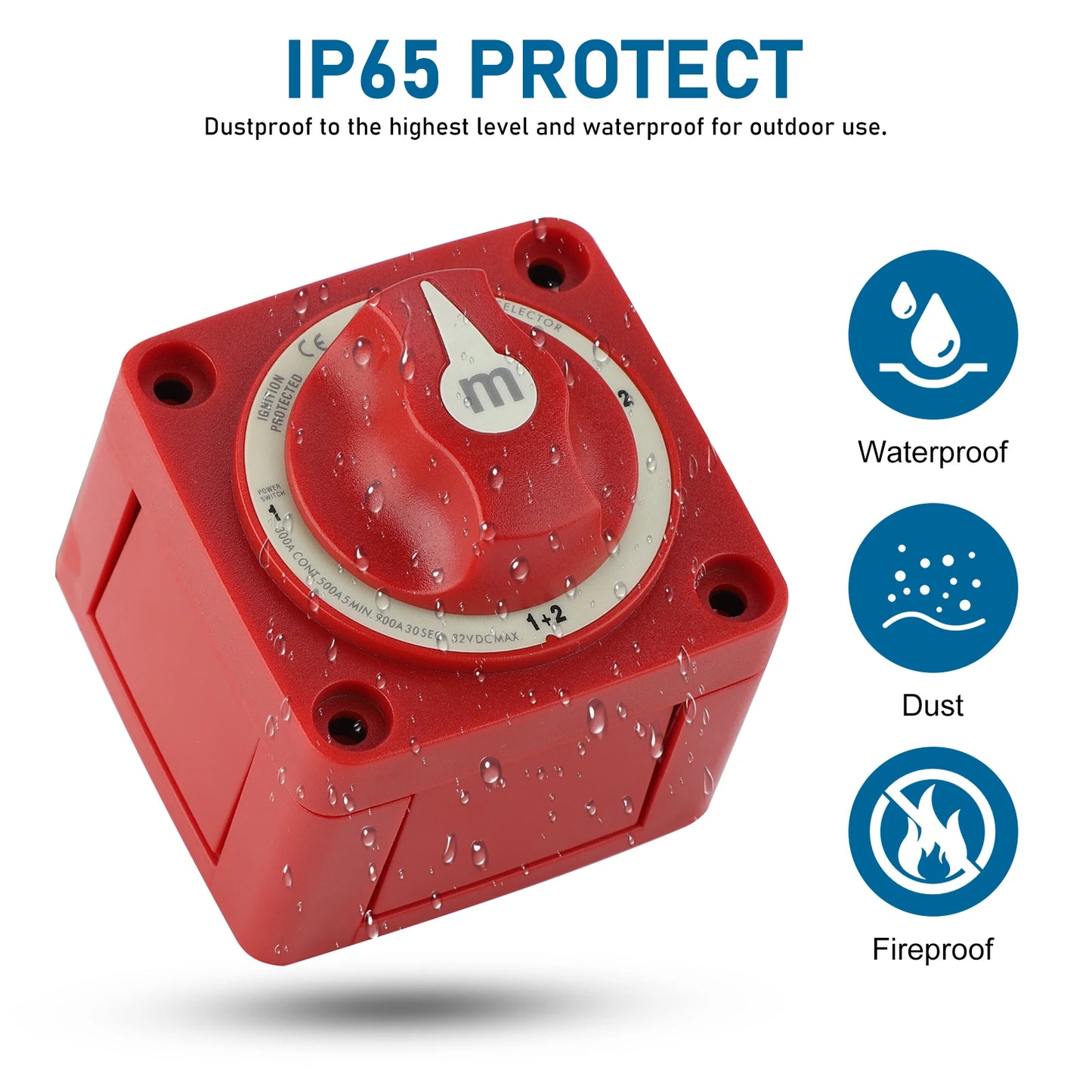 2 3 4 Position Battery Mass Switch Cut Single Dual  M-Series Marine Boat 12-48V 100-300A Heavy Duty Isolator Disconnect Rotary