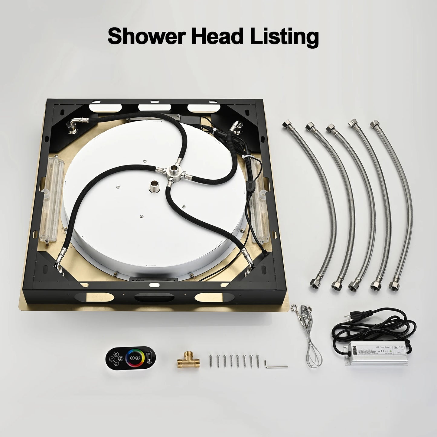 M Boenn Temperature Display Shower System Set Concealed Thermostatic Mixer Bathroom Music Shower Head Lavish Rainfall Experience