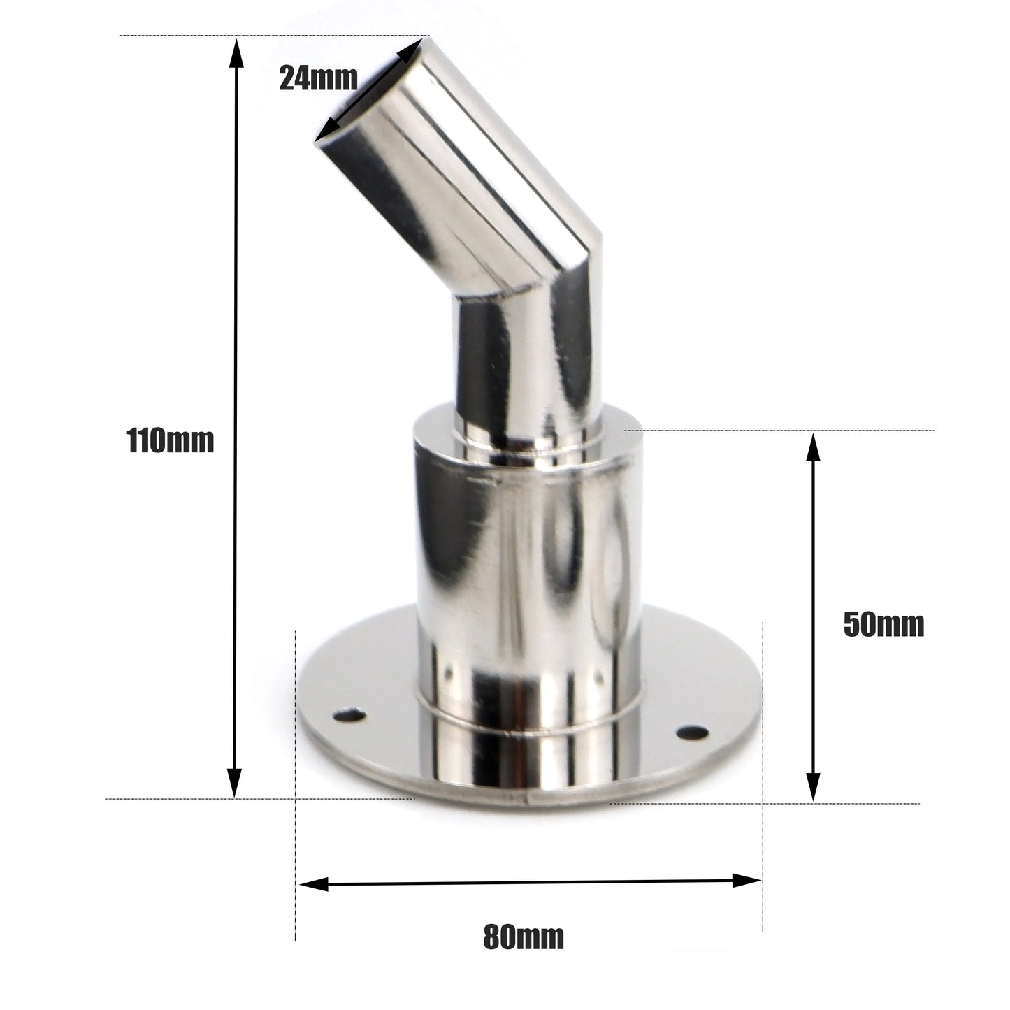 22mm / 24mm Stainless Steel Thru Hull Exhaust Fitting Tube Pipe Socket Hardware Part Air Diesel Heater For Car Boat Truck