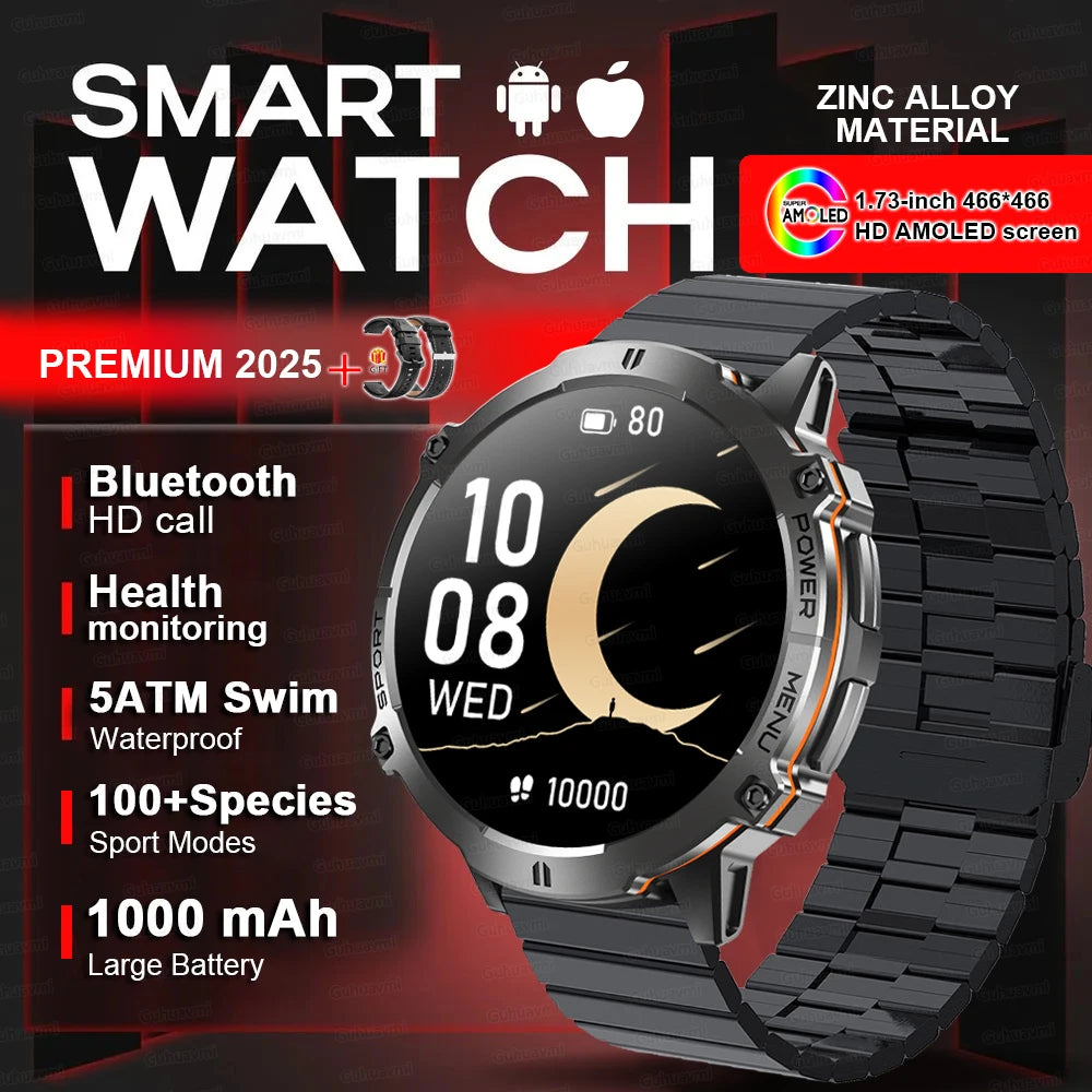 2025 Original TANK T3 Ultra GPS Smart Watch Men 10ATM Waterproof Smartwatch HD AMOLED 1000mAh Fitness T-Rex 3 Electronic Watches