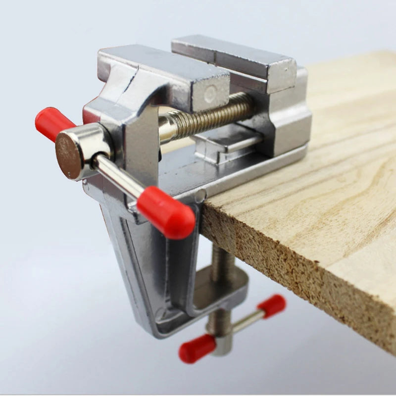 Mini Bench Vise Muliti-Funcational 3.5&quot Aluminum Miniature Small Jewelers Hobby Clamp On Table Flat Pliers Tool Vice