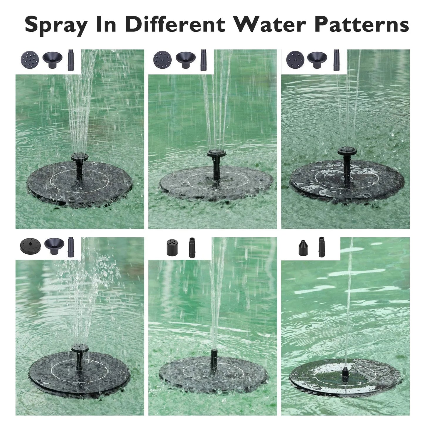 Solar Bird Bath Fountain Pump Free Standing Floating Solar Powered Water Fountain Pump for Bird Bath Garden Pond Pool Outdoor