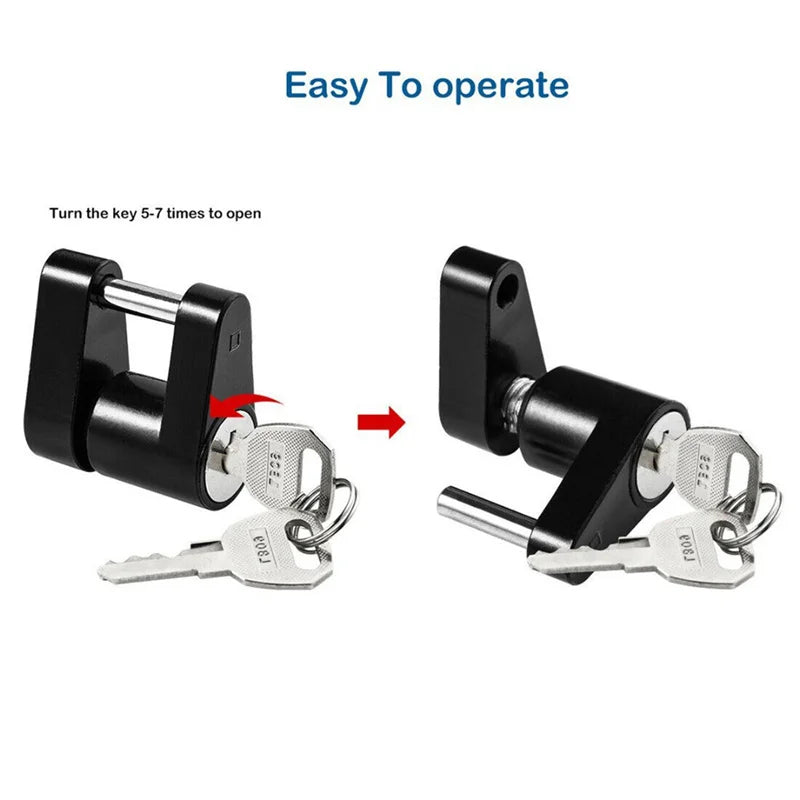 Cross-Border Trailer Accessories 1/4 Inch Small Trailer Lock Trailer Hook Connector Lock RV Truck Connector Truck Accessories