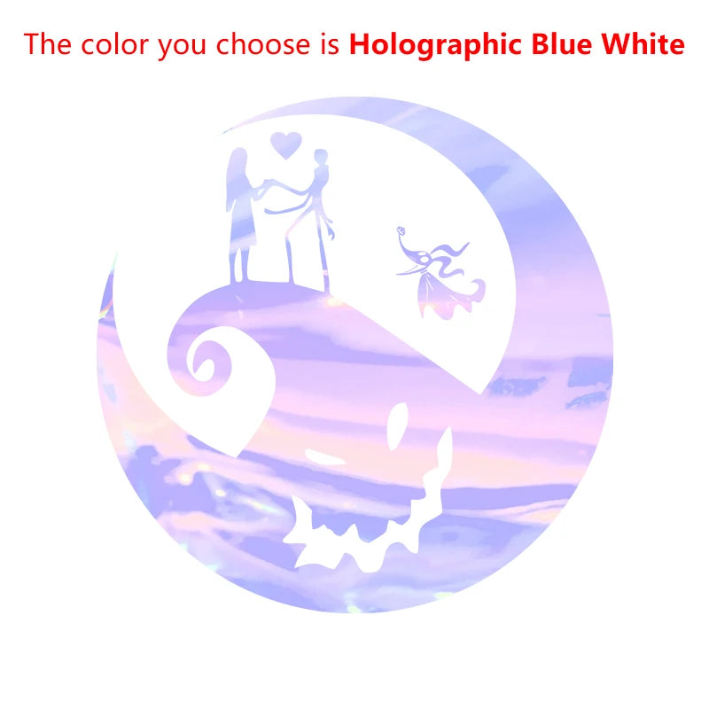 Jack and Sally Vinyl Art Sticker Car Window Bumper Decor, Graphic New Decal Jack Sally Love Stickers For Laptop Halloween Gift