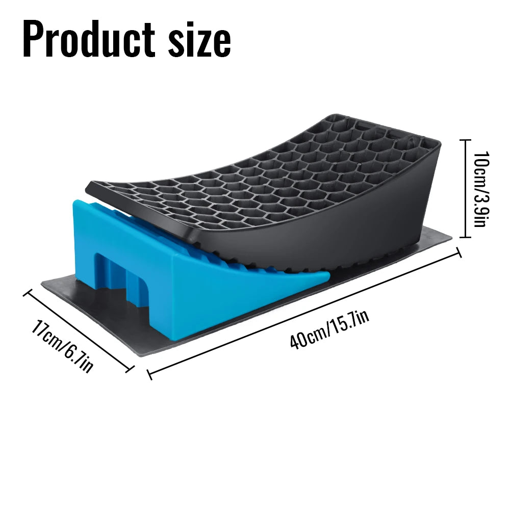 2PCS RV Leveling Ramps with Mats and Storage Bag, Non-Slip Heavy Duty Plastic Ramp Wedges for Camper Trailer Motorhome Support