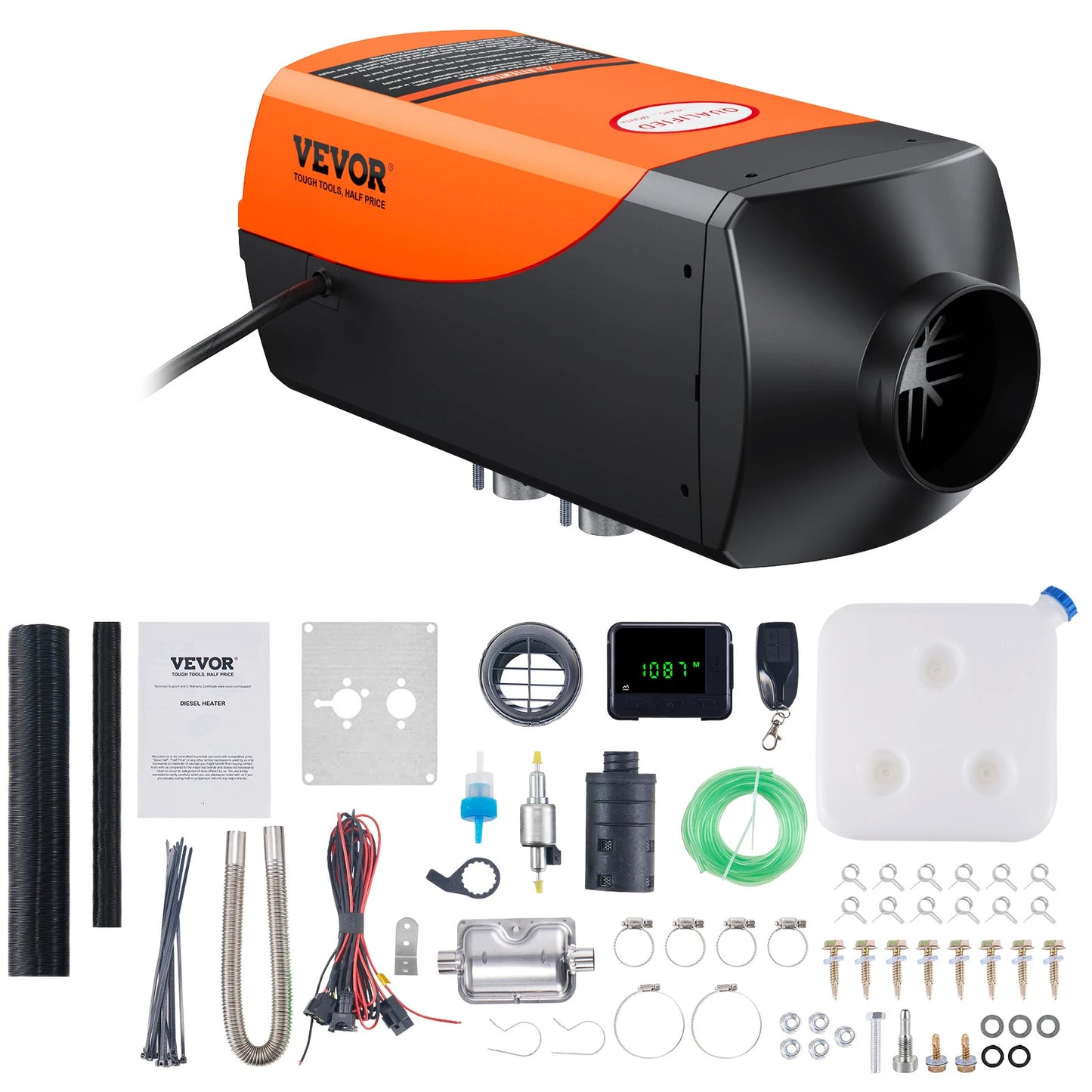 SucceBuy Diesel Heater 12V 2/5/8KW Diesel Heater with Remote Control Parking Heater Car Heater for RV Trailer Camper Van Boat