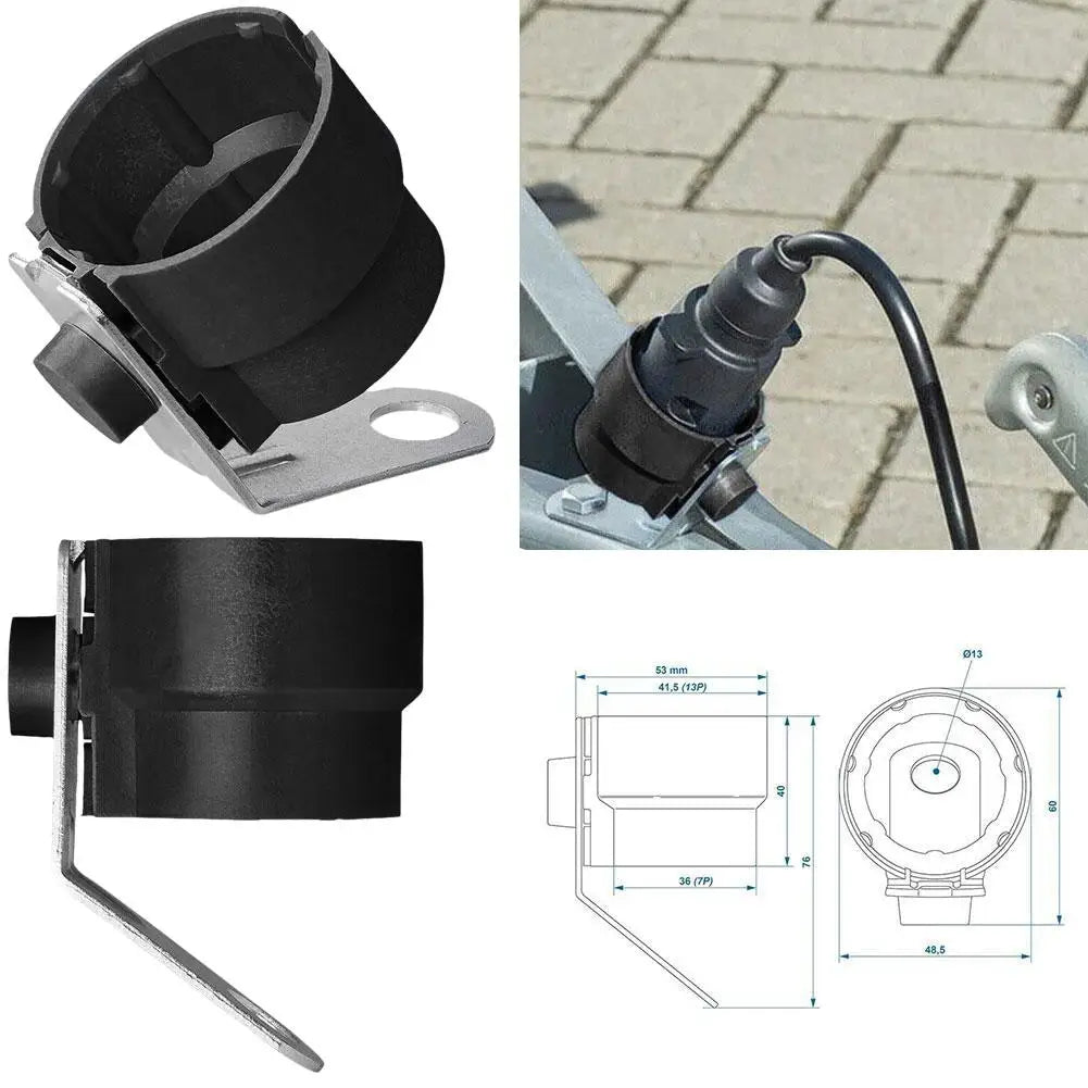 TM5024 Trailer Plug Holder Universal Weatherproof Protective Rigid Accessory For 7 to 13P Trailer Dirt Protection Plug Adapter