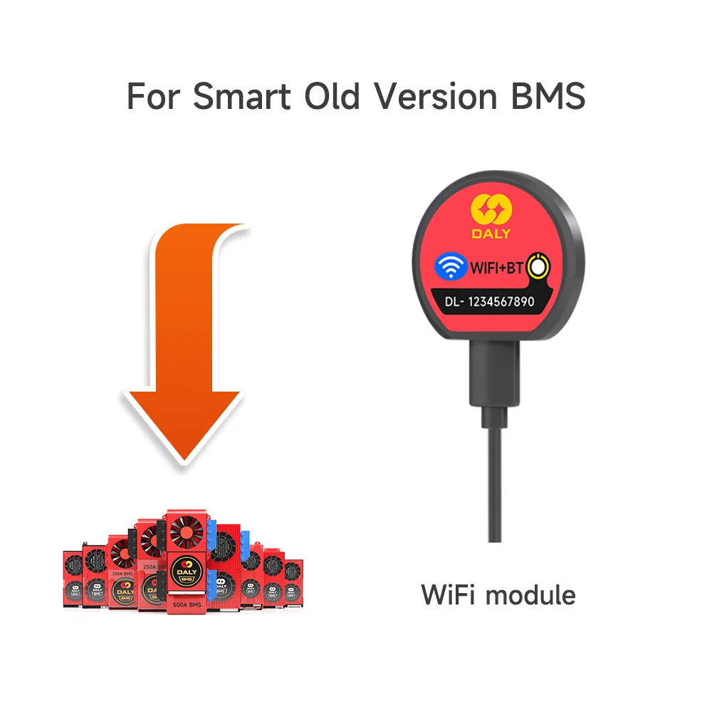 Daly Smart BMS Accessory WIFI Bluetooth USB To UART RS485 Cables Module NTC Battery SOC Capacity Indicator LCD Screen Board