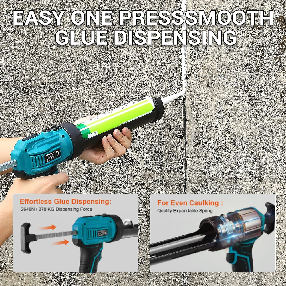 Electric Caulking Gun for Makita 18V Battery Cement Glass Adhesive Glue Seal Sealant Tool Wireless Glass Glue Gun (No Battery)