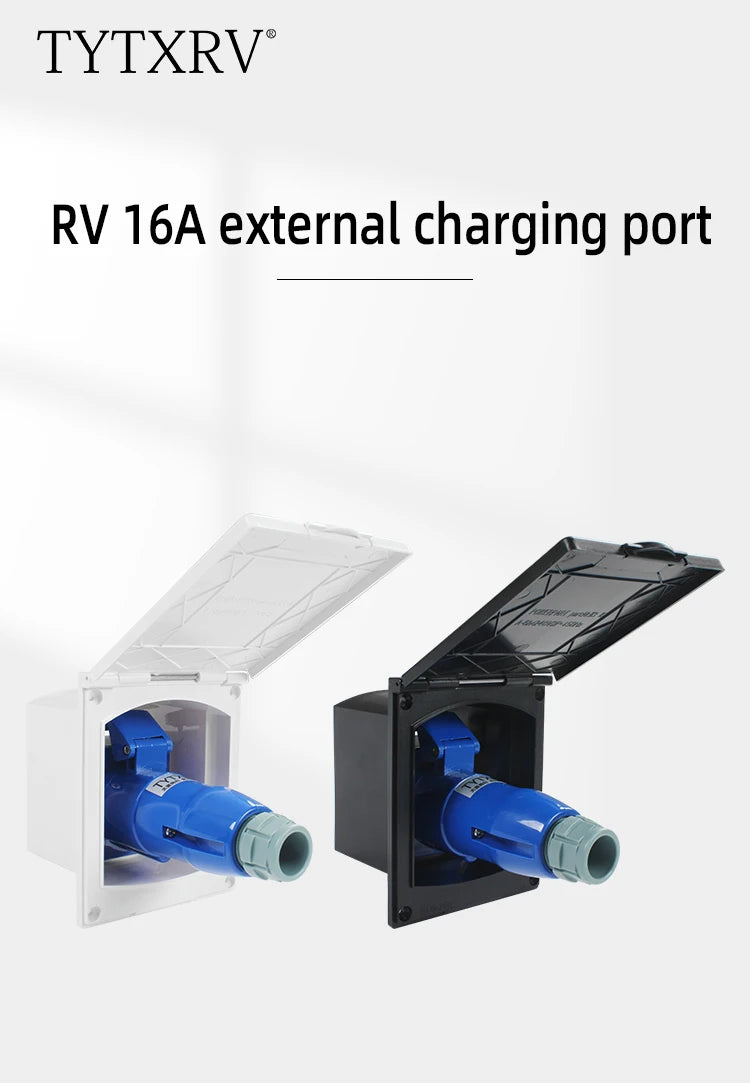 TYTXRV Camper 220V-240V 16A External Flush Hook Up Waterproof Plug Socket apply to Caravan Camper accessories