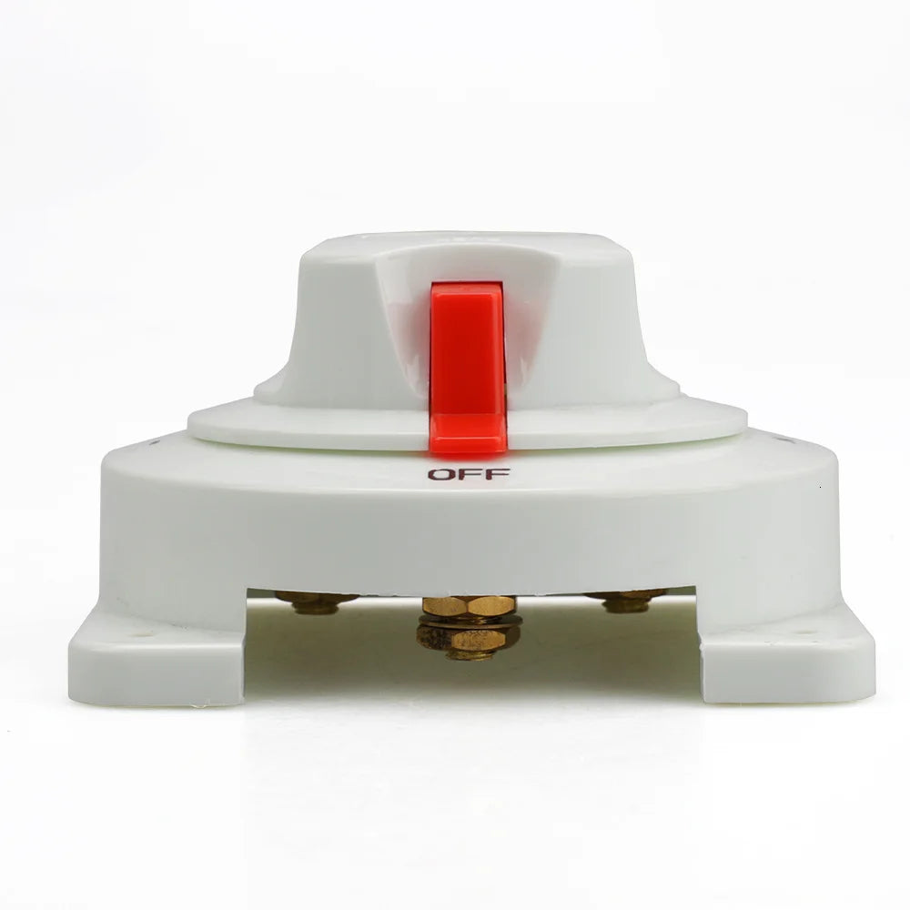 1 Off 2 Both White Distribution Marine Boat Battery Switch Marine Dual Battery Selector Switch For Camper Boat RV Motor Turck