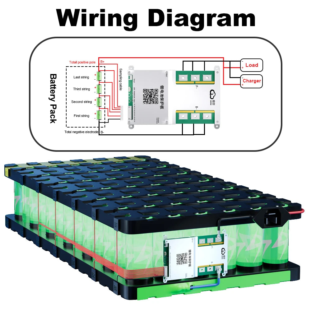 JKBMS B2A8S30P 4S 5S 6S 7S 8S 12V 24V Smart BMS CANBUS HEAT 2A Active Balance Current 300A for Li-ion LiFePO4 Lto Battery JIKONG