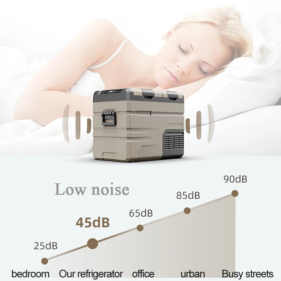 35L/45L/55L Alpicool Car Refrigerator Portable Fridge Double Door Cooler Freezer 12V 24V 220V Outdoor Home Use Camping Travel