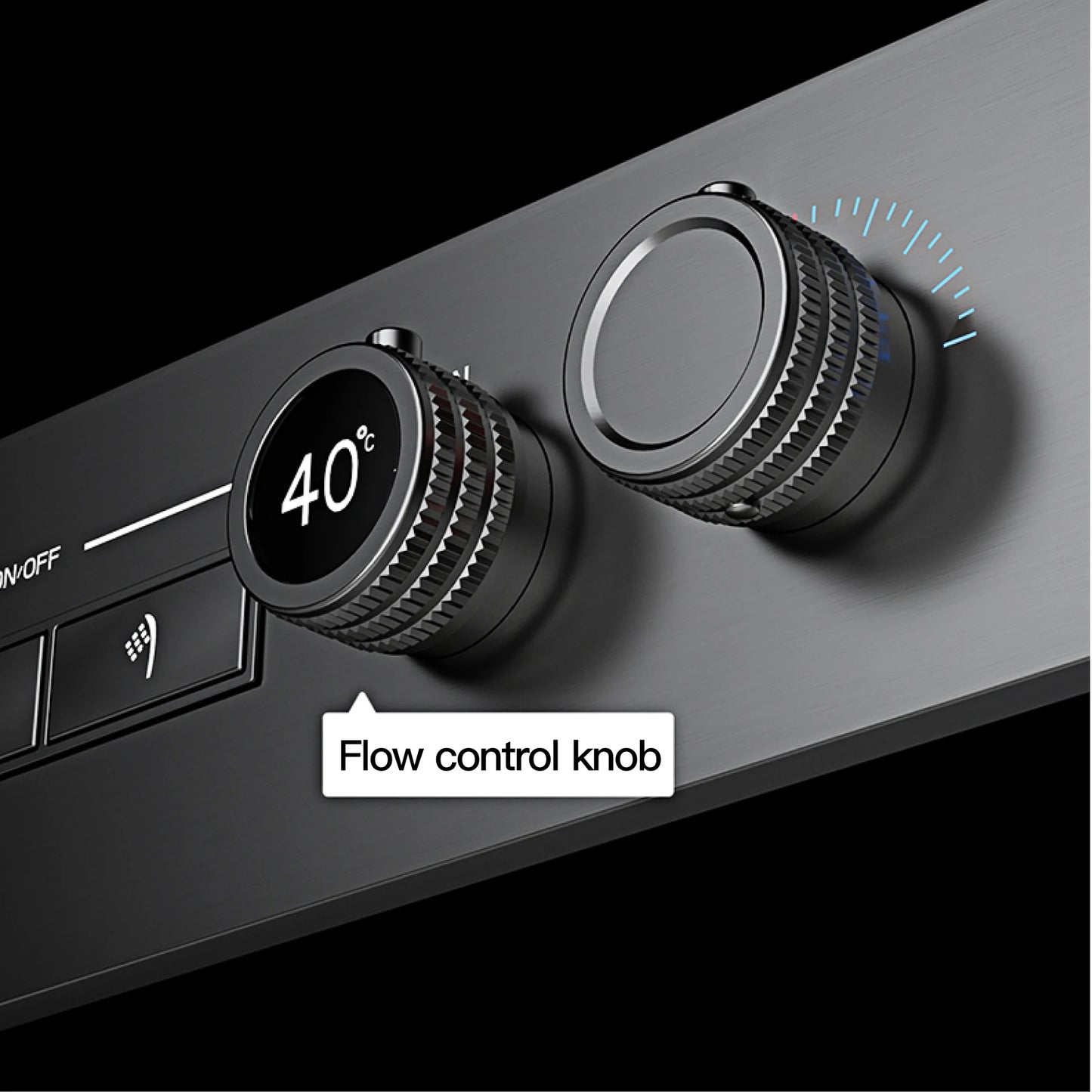 Modern brushed gold brass LED digital ceiling embedded shower system. Thermostatic 4-function waterfall/rain shower bathroom Tap