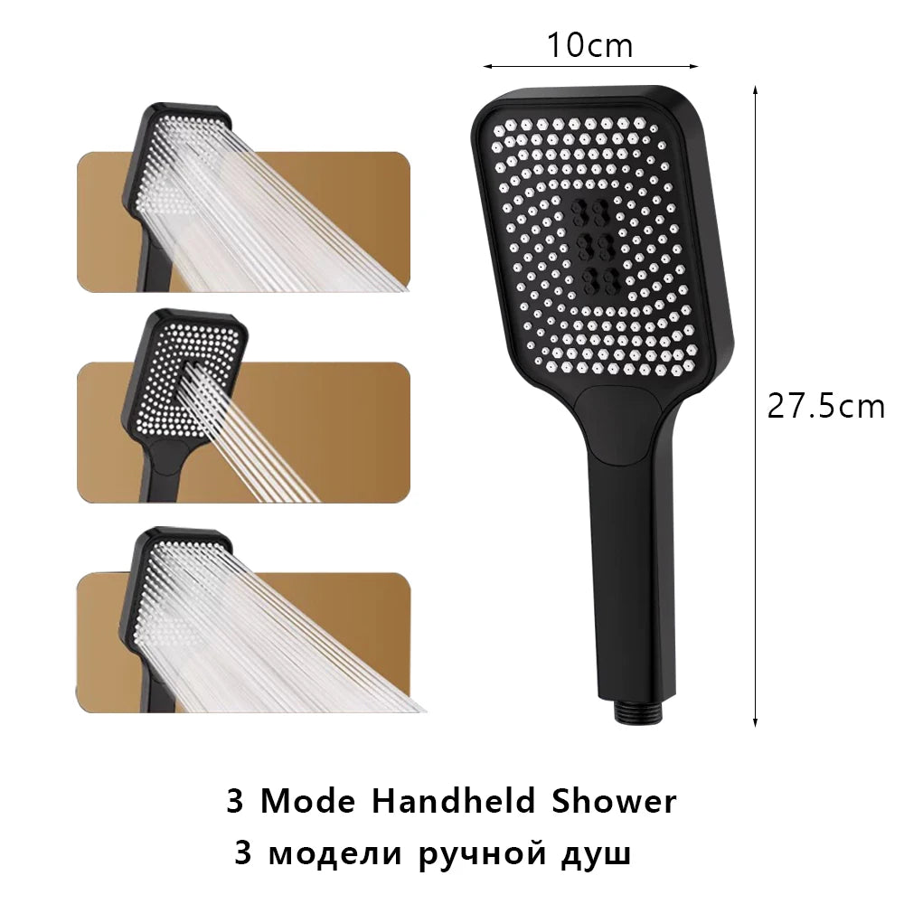 Split Shower Column Set Bathroom Faucet Single Cold Mixer Water Tap System Bathtub Taps Rainfall Shower Head Accessories Adapter