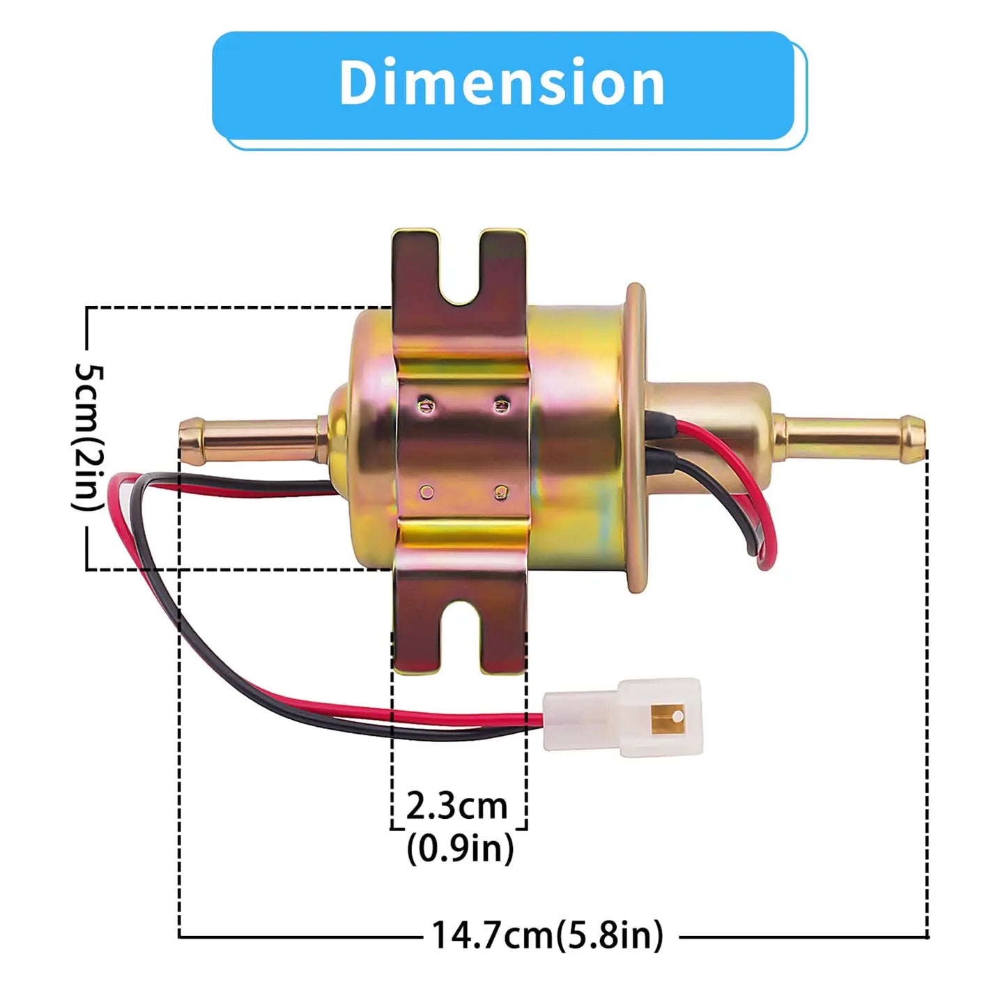 12V/24V Universal Electric Fuel Pump Low Pressure Bolt Fixing Wire Diesel Petrol HEP-02A For Car Carburetor Motorcycle ATV