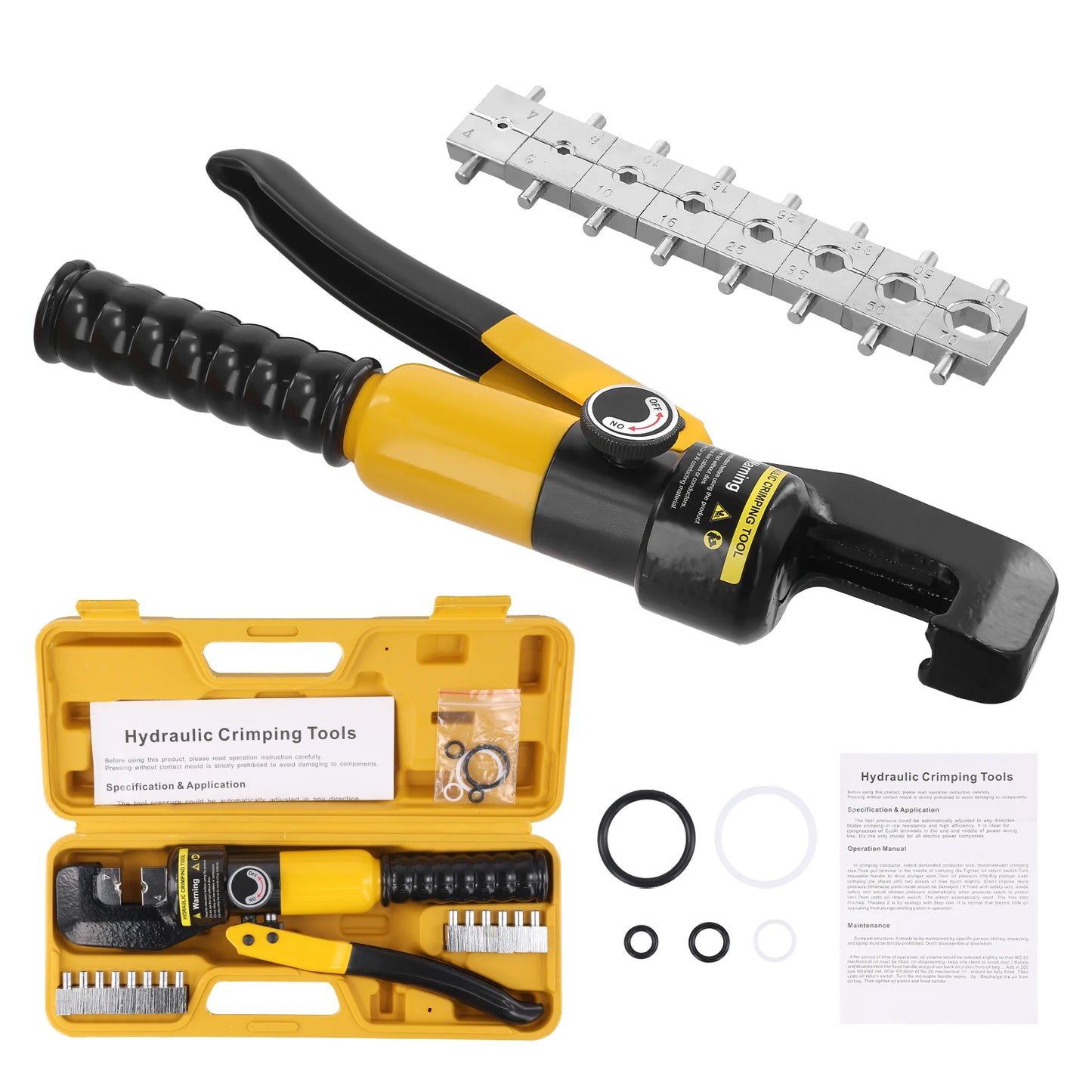 Podofo Home Hydraulic Pliers Pressure 10T Crimping Tools DIY Cable Terminal Wiring Pliers Cordless Crimping Pliers