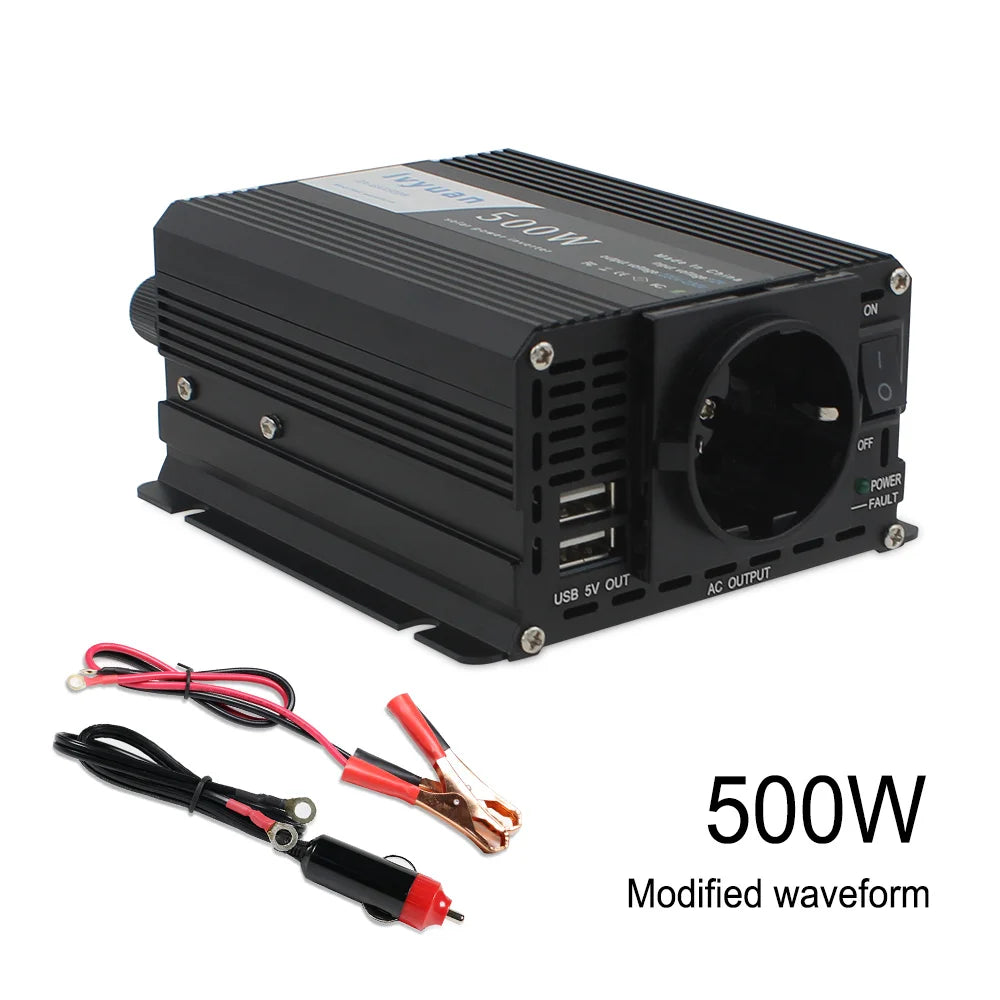 Car Inverter 12V 220V Power 500W/1500W/2000W/2600W/3000W Converter EU Socket 12 Volts auto Inversor12v 220 v Transformer Solar