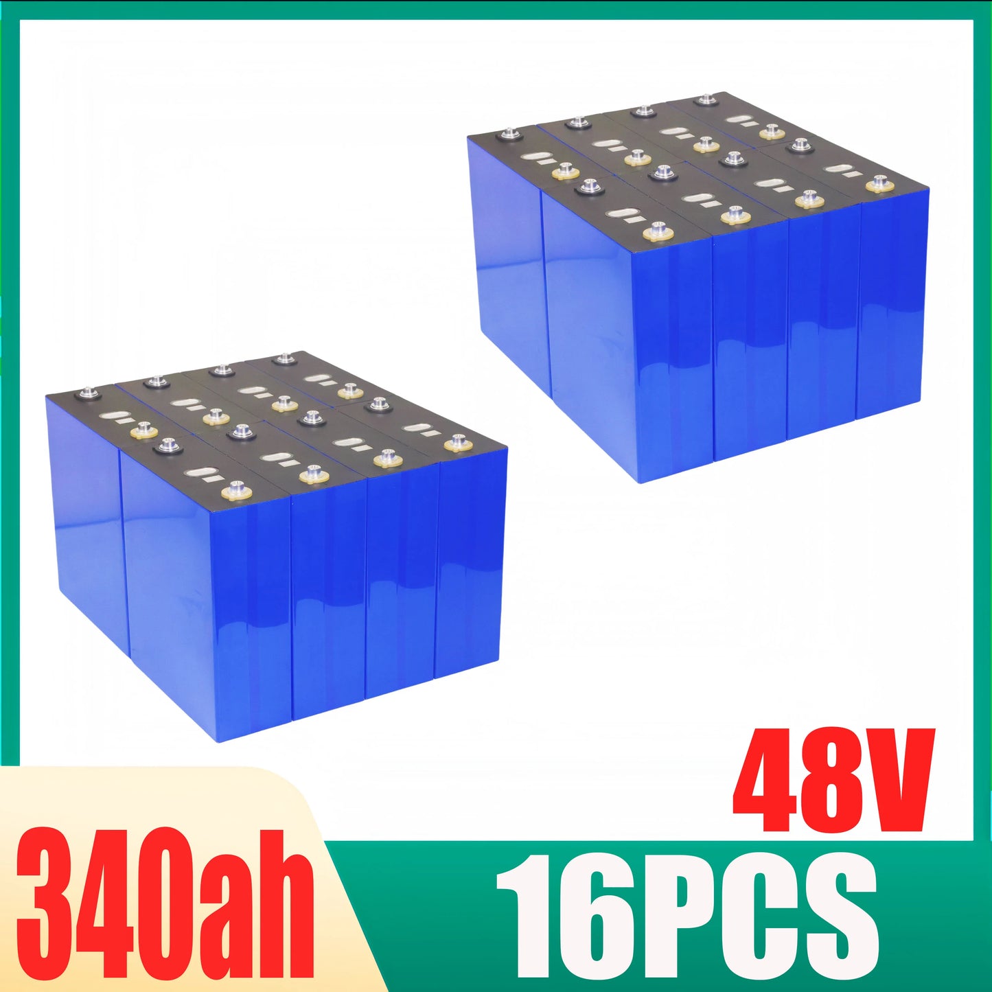 Lifepo4 Battery 3.2V 340Ah lithium iron phosphate rechargeable battery with 10000 cycles DIY 12V 24V 48V RV EV Golf Cart Solar