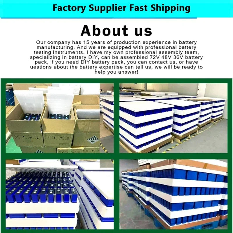 10000 Cycles 3.2V 320Ah 340AH Lifepo4 Rechargeable Battery Grade A DIY12V 24V 48V RV EV Boat Golf solar energy camping duty-free
