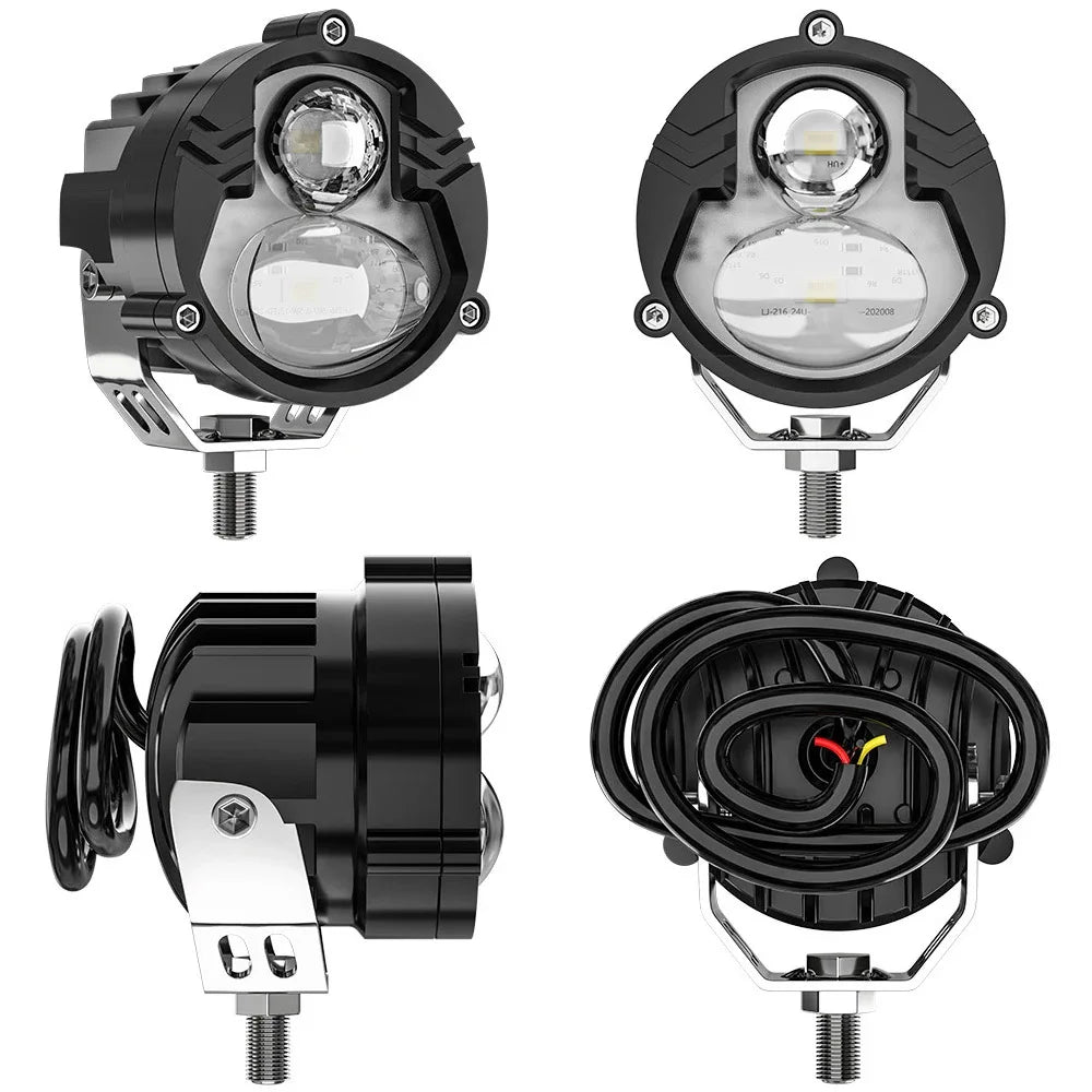 3''Laser Headlights for Wrangler High Beam Laser Spotlights Super Penetrating Fog Lights for Vehicles Truck Motorcycle 6000K