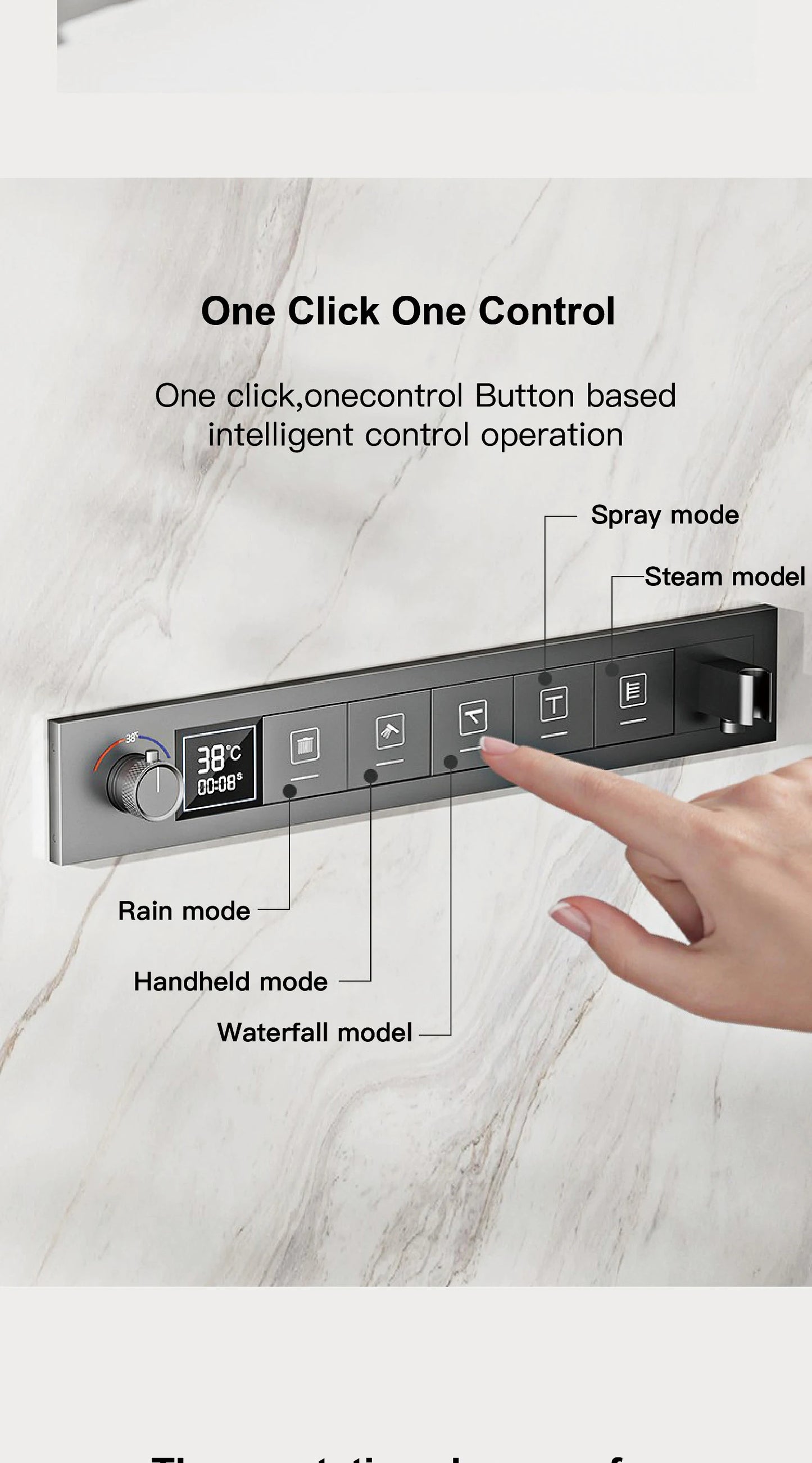 AITANA Luxury Brass Gunmetal LED Display Thermostatic Shower System Bathroom Ceiling embedded concealed giant curtain Rainfall