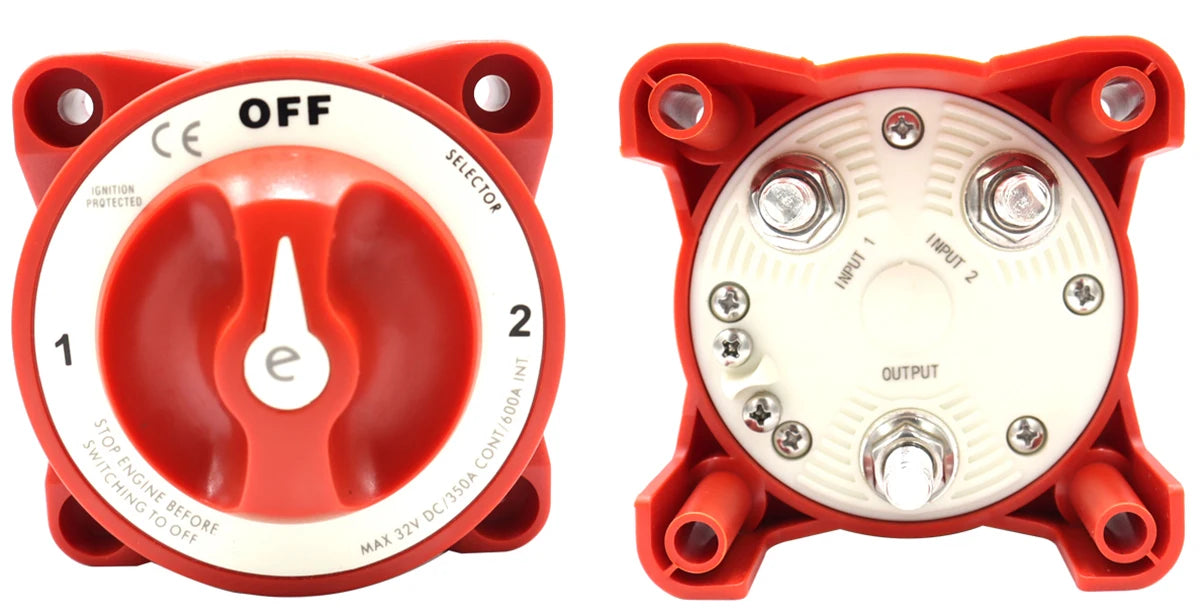 Blue Sea Systems - 32V 350 Amp E-Series Waterproof Ignition Protected Marine Boat Dual Battery Isolator Switches