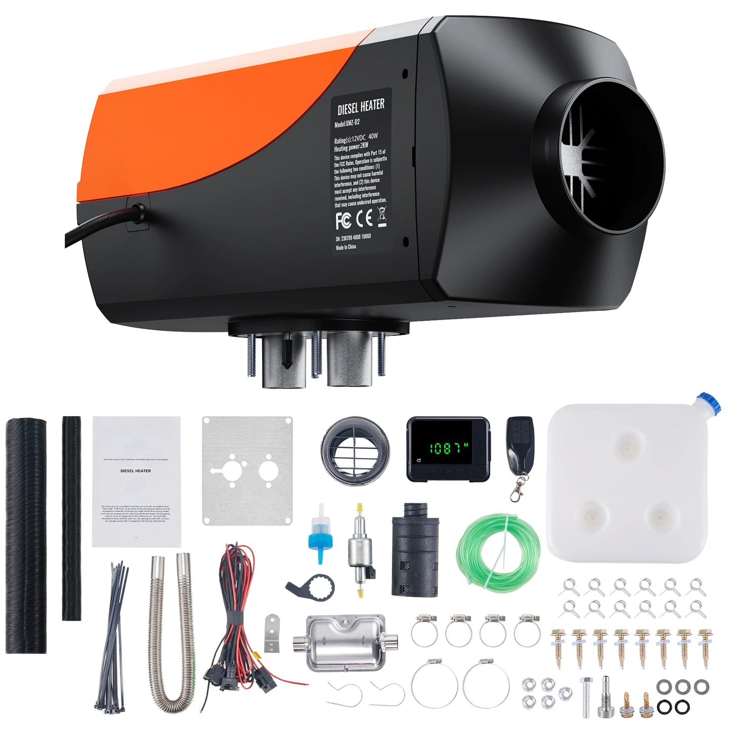 SucceBuy Diesel Heater 12V 2/5/8KW Diesel Heater with Remote Control Parking Heater Car Heater for RV Trailer Camper Van Boat