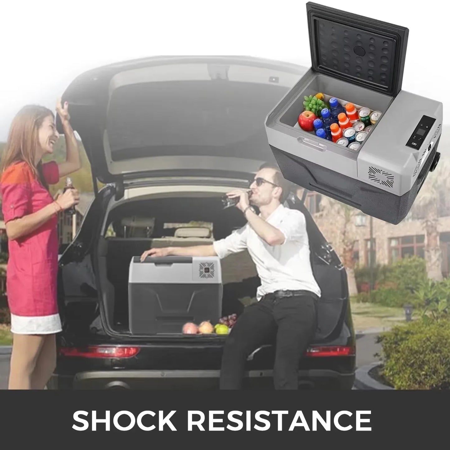 Sihao Car Refrigerator 15L-50L Mini Fridge Freezer Portable Compressor Cooler 12/24V DC 110-240V Ice Box Driving Camping Picnic