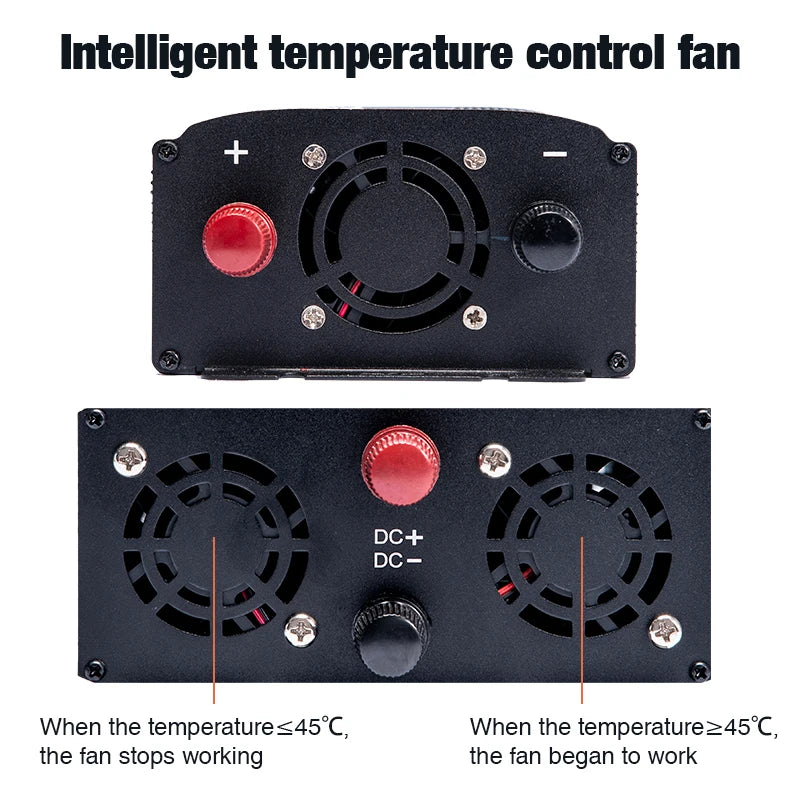 Car Pure Sine Wave Inverter DC 12V 24V To AC 220V 3000W 4000W 5000W Voltage Transformer Power Converter Solar Inverter LCD Dis