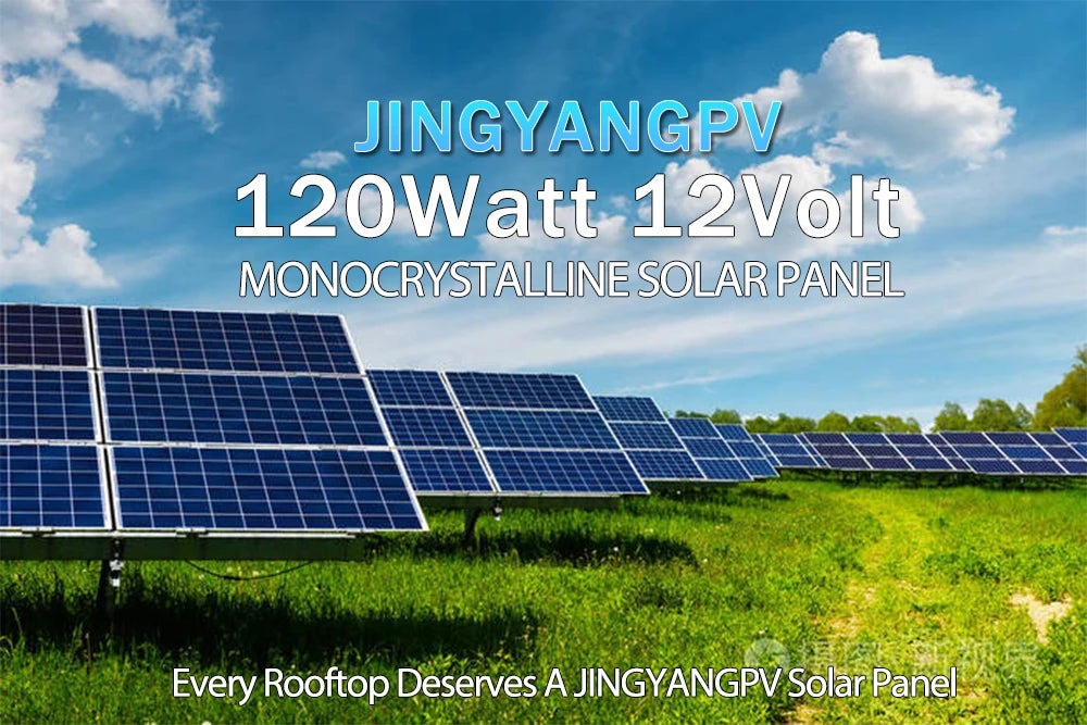 120W 240W 360W 480W Glass Rigid Solar Panel 18V Photovoltaic Panel Monocrystaillne Solar Cell12V/24V Battery Charger Home Roof