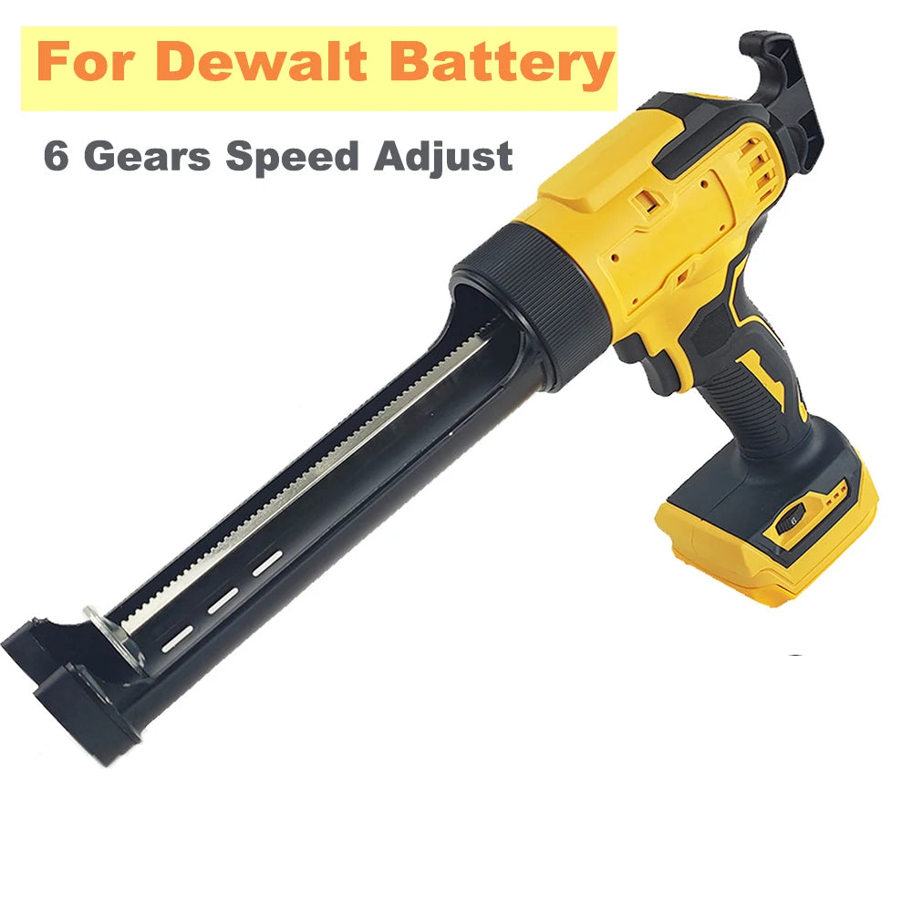 For Dewalt 20V 18V Battery Cordless Caulking Gun 6 Adjustable Speeds Glass Electric Silicone Gun Toolswith LED Light NO Battery