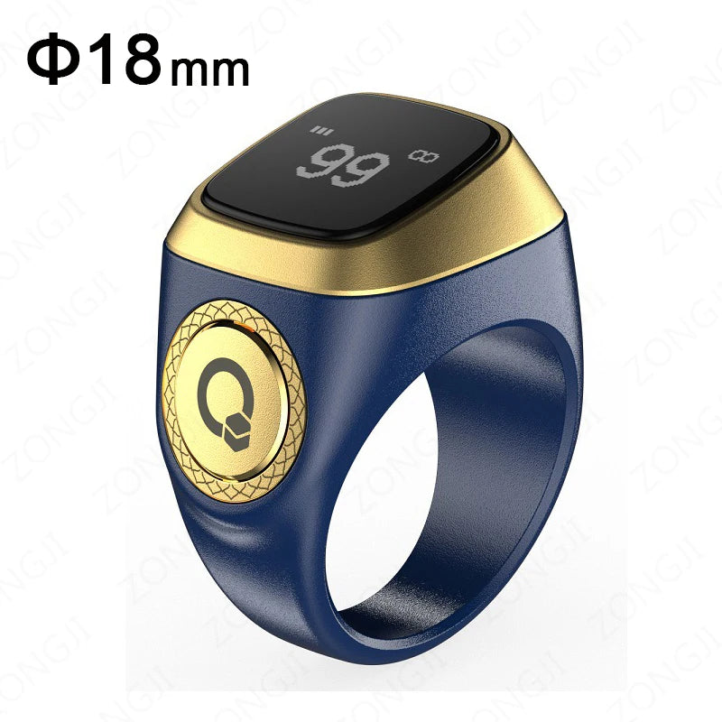 IQibla Smart Zikr Rings Tasbih Tally Intelligent Digital Counter for Muslims Praise 5 Prayer Time Electronic Vibration Reminder